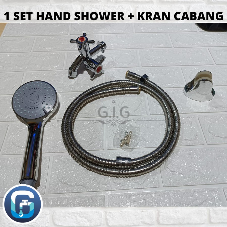 Paket Hand Shower C dan Kran Cabang paket Hand shower kamar mandi Premium