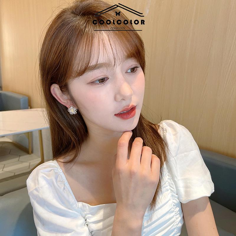 COD✨Anting Bunga Korea Kecil Sepasang Flower Stud Earrings Emas Anting Tusuk Motif Vintage Fashion Impor Murah Aksesoris Wanita