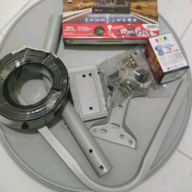 antena parabola siaran Indonesia komplit