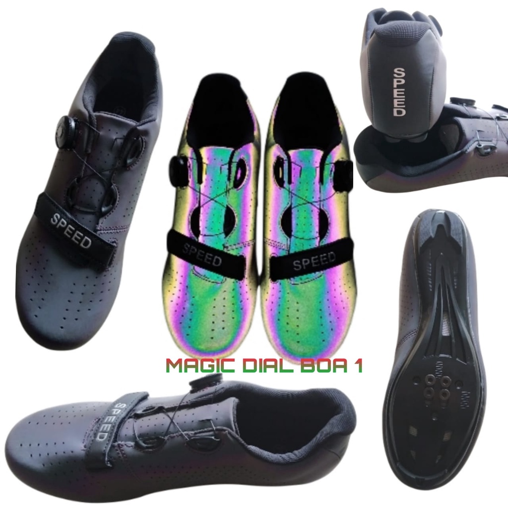 SPEED Sepatu Cleat sepeda Roadbike Road Bike model LOOK SPD - MAGIC BOA 1