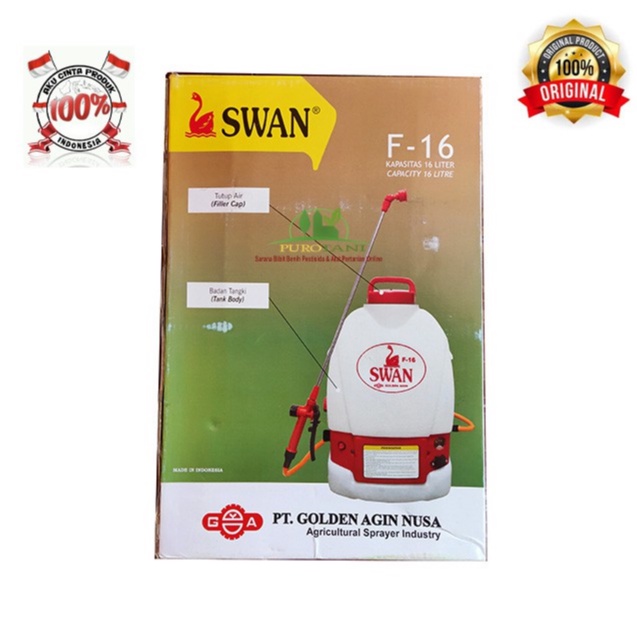 Sprayer Elektric SWAN F-16 Tangki Battery Semprotan Elektrik Baterai