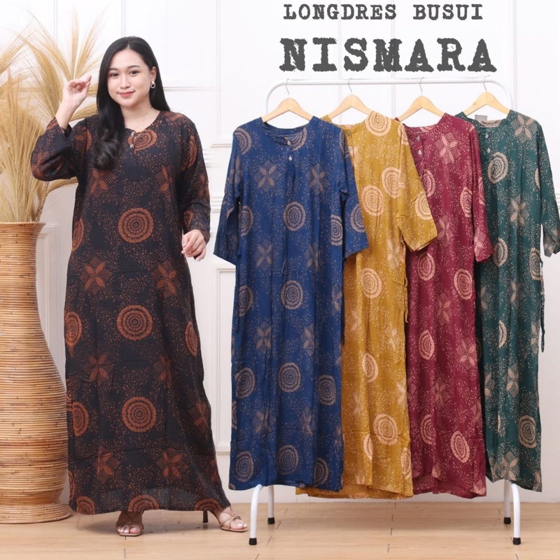 daster rayon panjang busui sematakaki best seller-LONGDRESS AMEENA