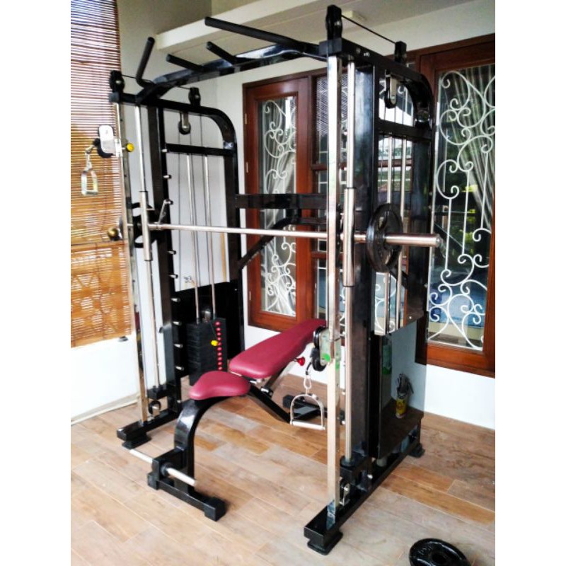 ALAT FITNES /ALAT GYM SMITH MACHINE MULTIFUNGSI CABLECROSSOVER