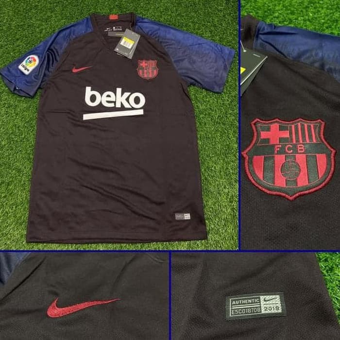 Jersey Bola Barcelona Training Navy Red 2020