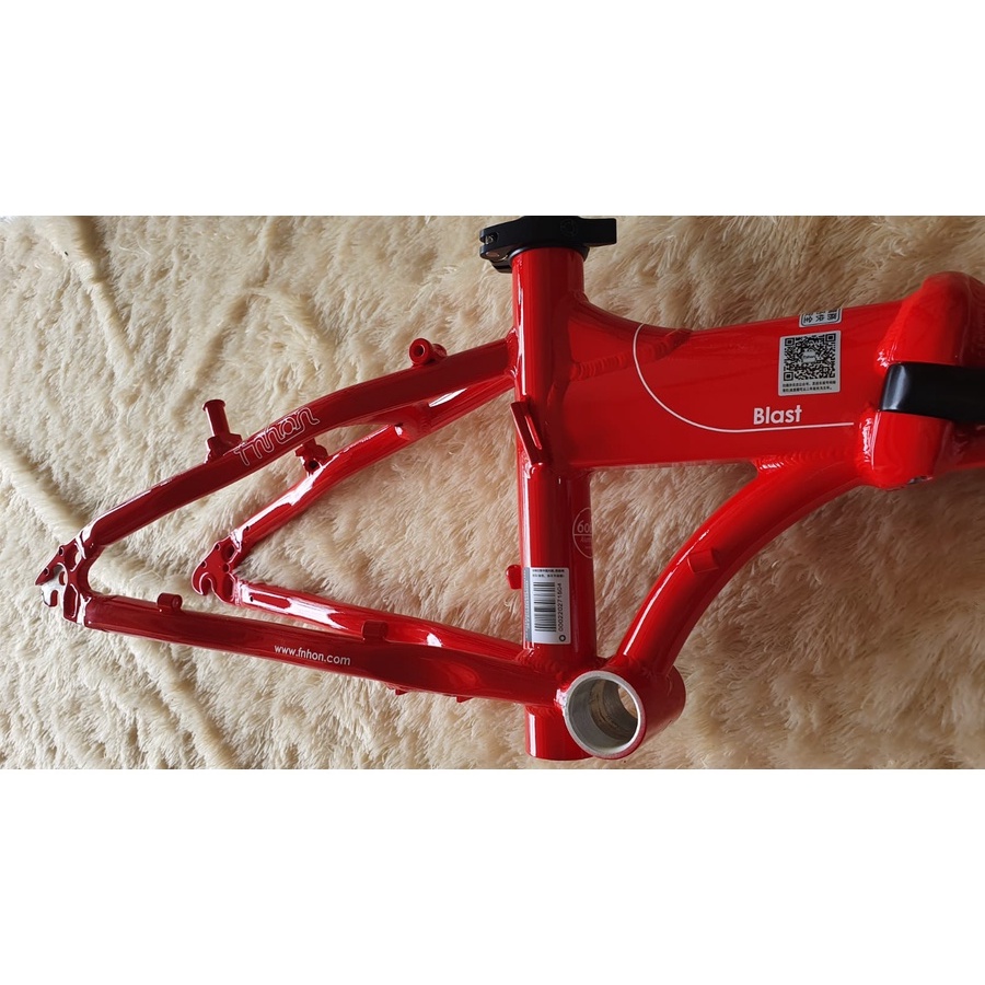 Frame Fork plus Handlepost Fnhon Blast V Brake 20 22 inch Warna Merah Alloy