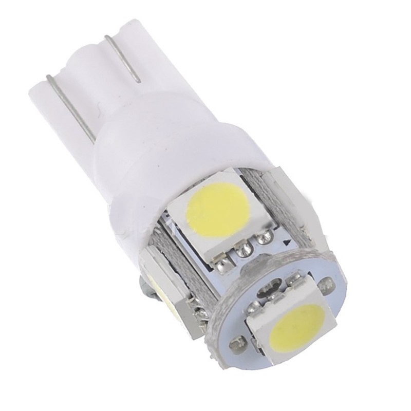 1 Buah Lampu Bohlam Led Super Putih T10 Wedge 5-smd 5050 W5W 2825 158 192 168 194