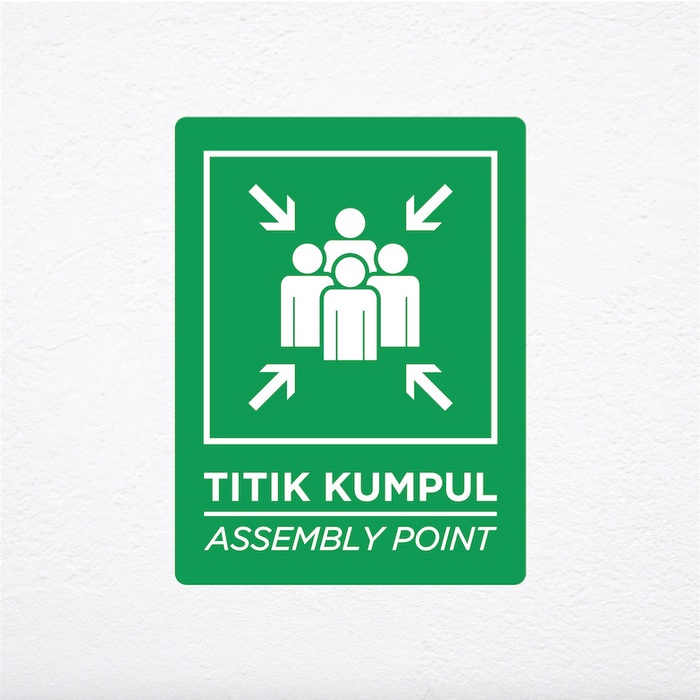 Otello - Titik Kumpul Assembly Point | Sign Board Akrilik | Signage Label Tempel Acrylic UV Print