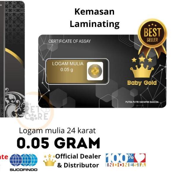 BABY GOLD Emas Murni Logam Mulia 0.05 gram