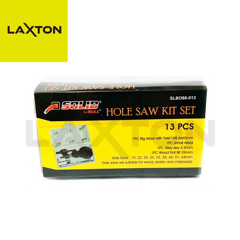 Solid Hole SAW kit pelubang kayu 13 pcs per set