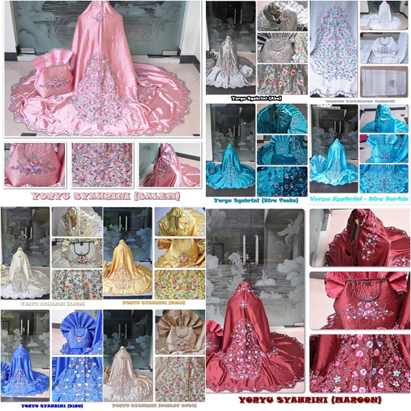 (IMPORT) MUKENA YORYU SYAHRINI - MUKENA SATIN YORYU SYAHRINI TAMPIL CANTIK MUKENA BEHEL BORDIR MEWAH
