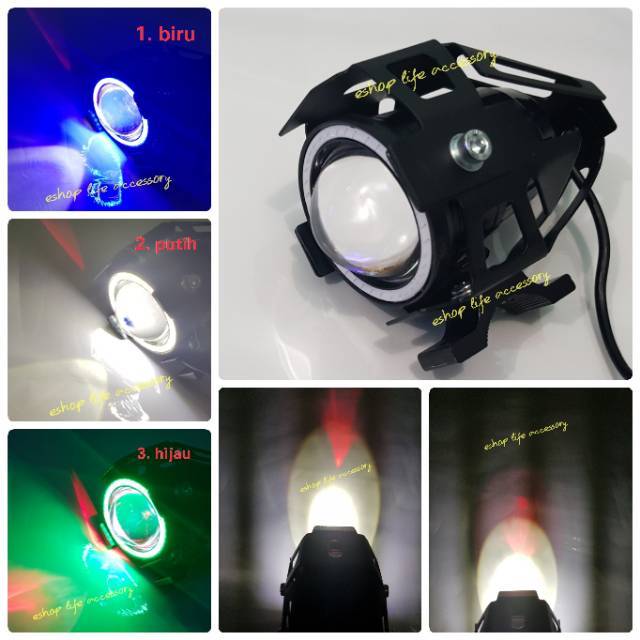 LED Transformer U7 angel + devil eyes Cree Lampu Sorot Aksesoris motor mobil nmax vario cb150 vixion