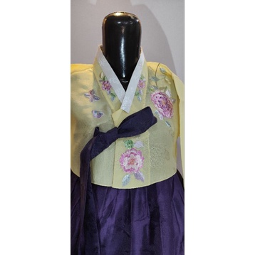 hanbokkorea modern ungu kuning