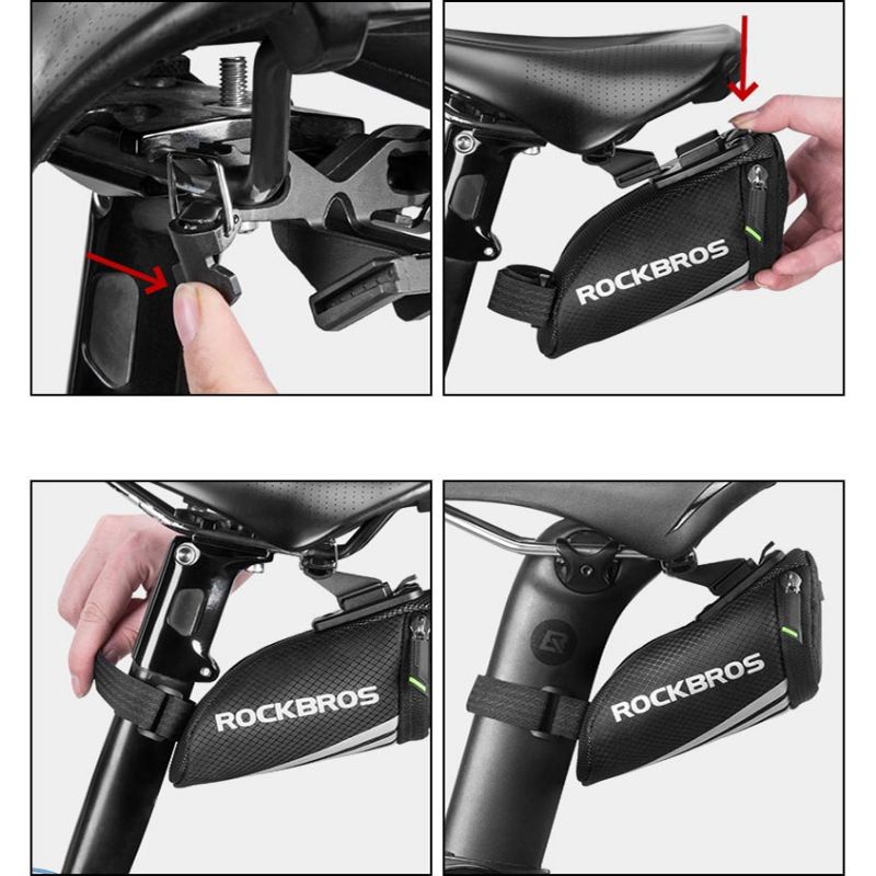 Rockbros Tas Sepeda Mini Bicycle Saddle Rear Bag - C28 - Black