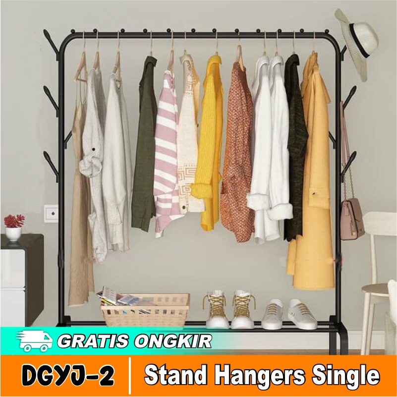 Stand Hanger Aesthetic Rak Gantung Stand Hanger Single Gantungan Pakaian Serbaguna -Wonderdekorasi