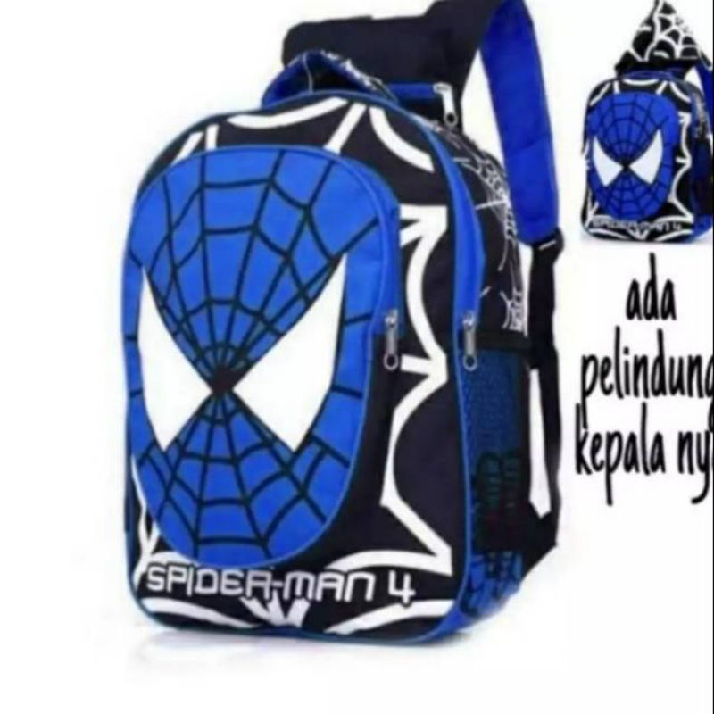 Tas ransel anak karakter superhero spiderman hoodie - tas anak