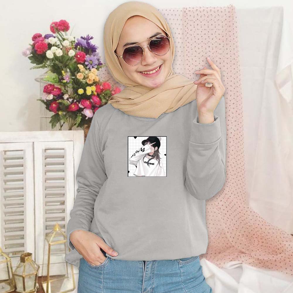 SWEATER WANITA CREWNECK,GRIL STYLE PAKAIAN WANITA.