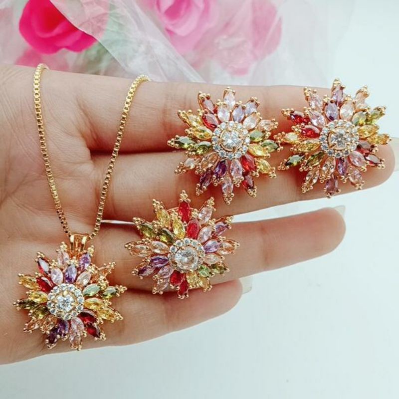 set perhiasan xuping lapis emas