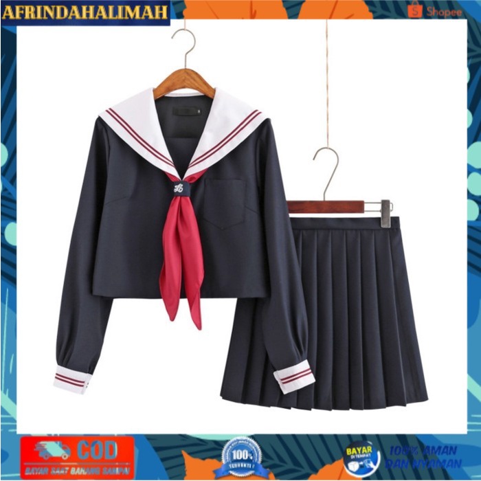 

{TERBARU} CC-143 high quality set sailor seifuku school uniform seragam sekolah