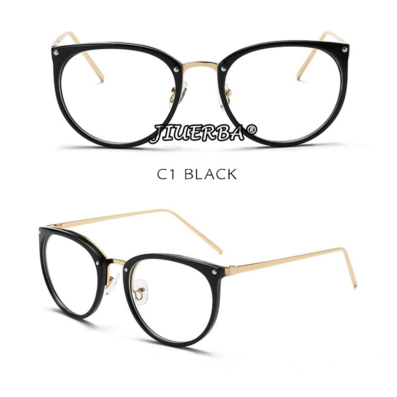 (YUZHU) Bayar di Tempat MINUS 0~-400° Classical Mata Kucing Kacamata Wanita Cat Eye Eyeglasses