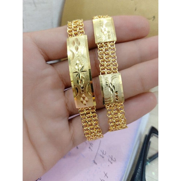 GELANG RANTE DEWASA MODEL EMAS 24K,PERAK 925 SILVER