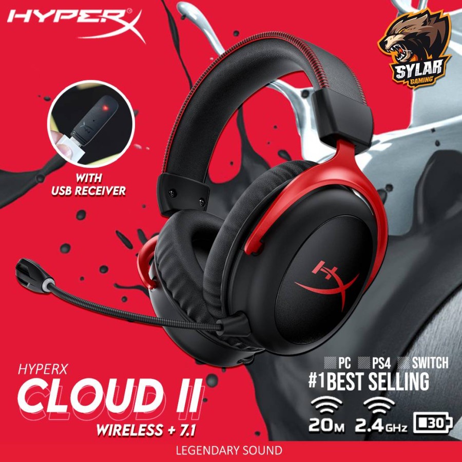 HyperX Cloud 2 Wireless + 7.1 Gaming Headset