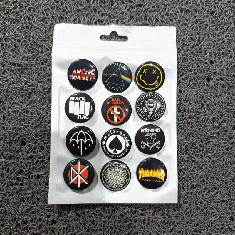 PIN BUTTON MUSIK / BAND MINI SATU PACK ISI 17pcs Best Quality