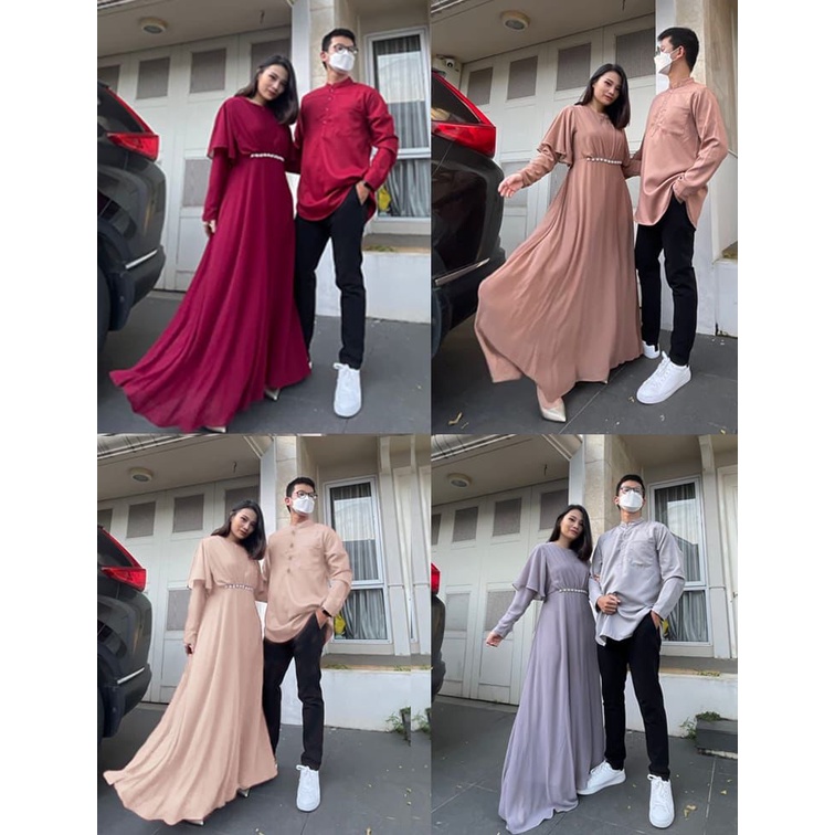 Jessicacollection COUPLE 621# Dress muslim Couple / Couple muslim cewek+ cowok