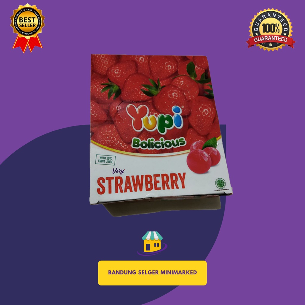 

YUPI BOLICIOUS WITH 20% FRUIT JUICE VERY STRAWBERRY 120/24PCS @5GR