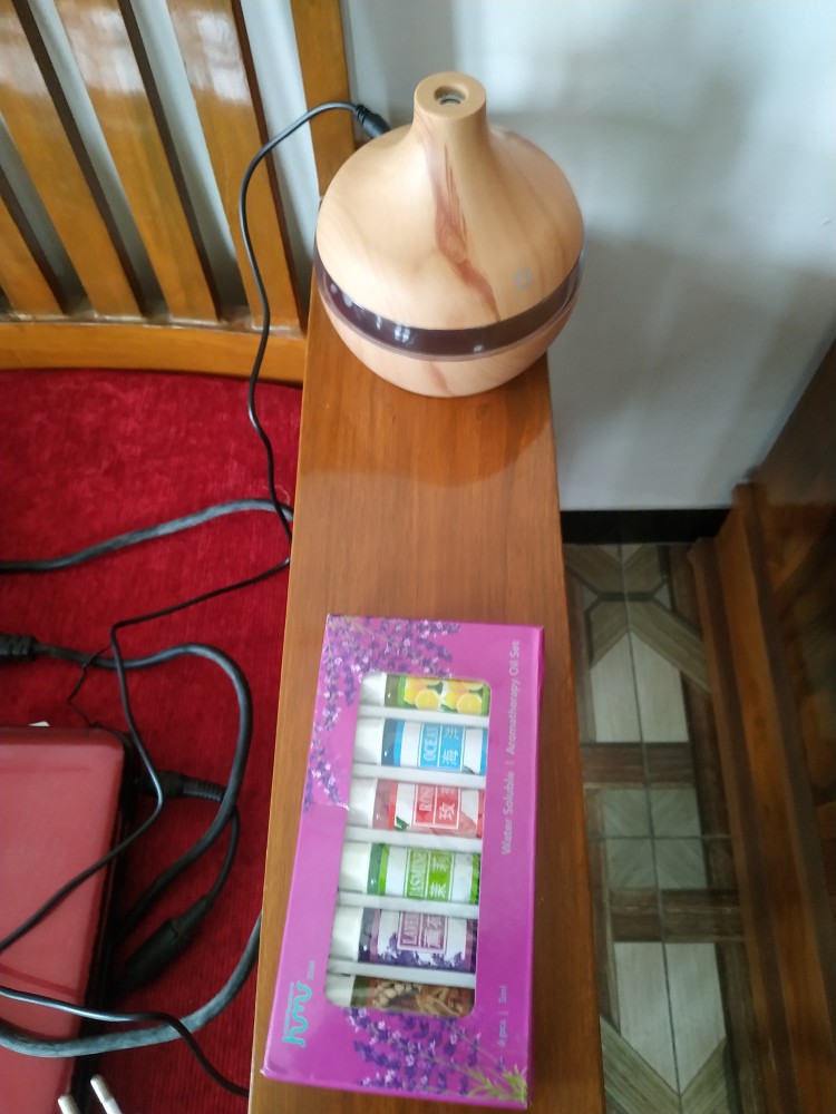 Ultrasonic Humidifier Aroma Essential Oil Diffuser 300ml - Humi Kjr-j003 - Wooden