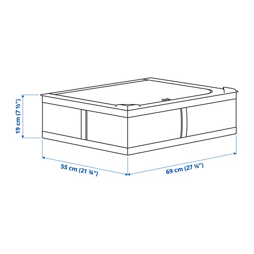 5KUBB Tempat penyimpanan , putih / abu , 69x55x19 cm