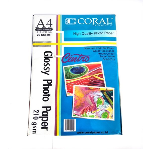 

Unik Coral Glossy Photo Paper A4 210 gsm Kertas Foto Gloss Printer Glosi Poto Murah