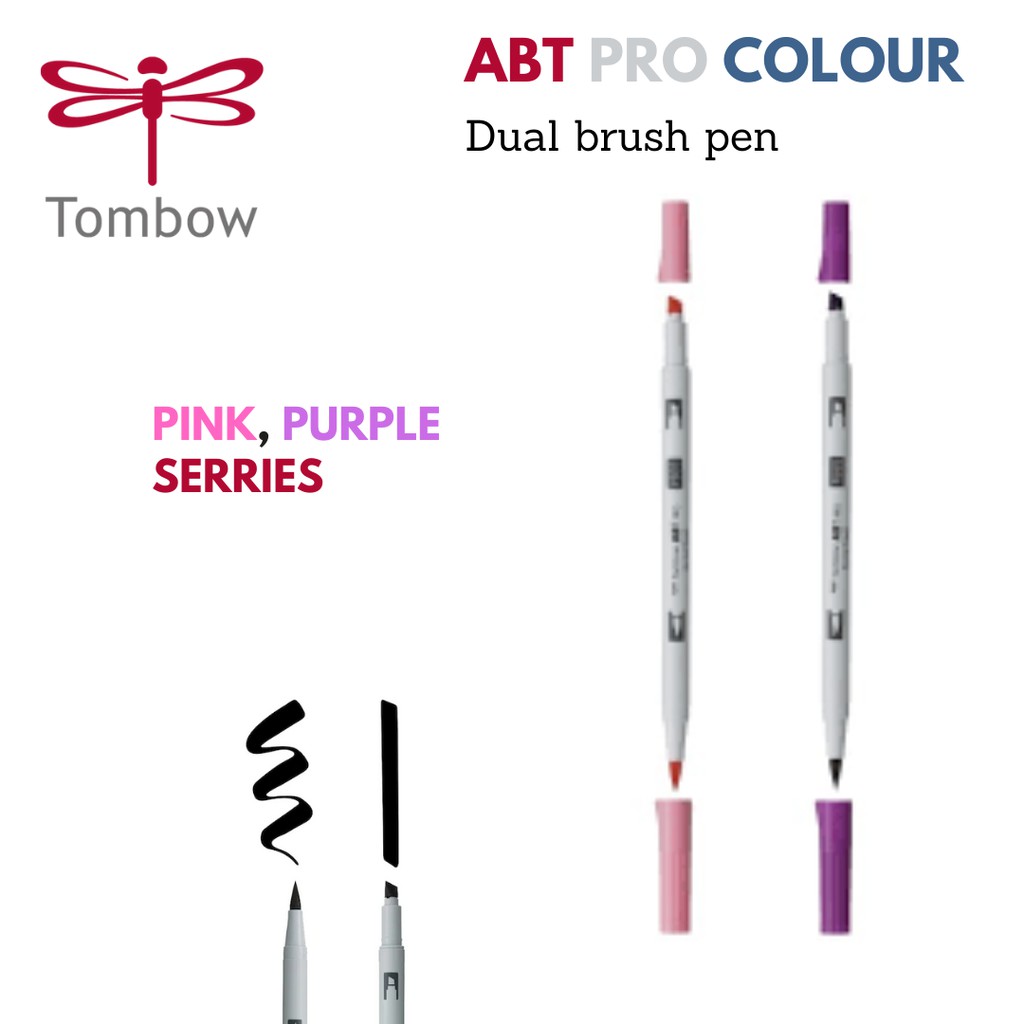 

Tombow ABT Pro Colour Dual brush pen (Pink and Purple Series)