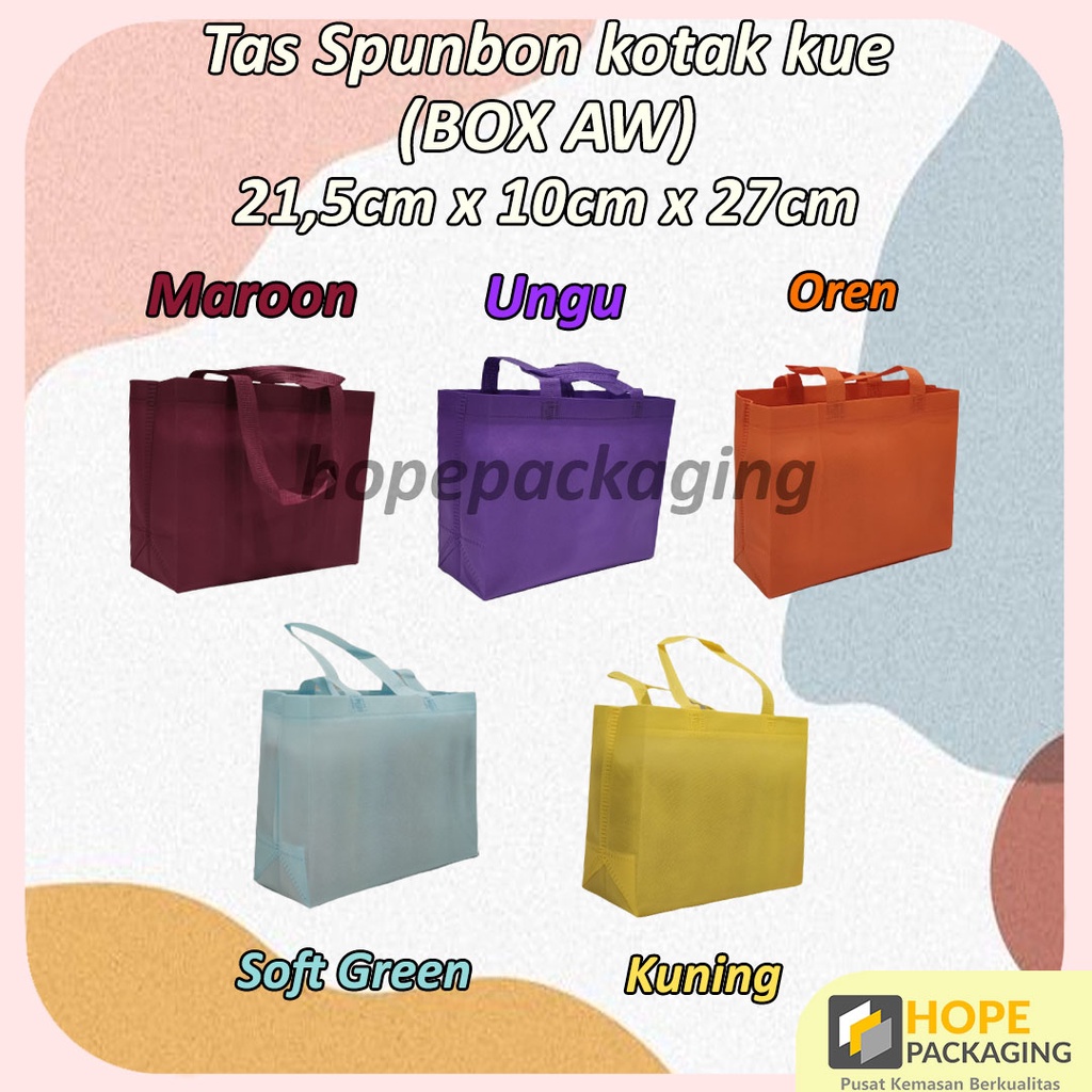 Tali Tas Kain Spunbond Goodie Bag Kantong Goody Polos Souvenir Event Murah Size M , L , XL Box AW Goodie bag polos