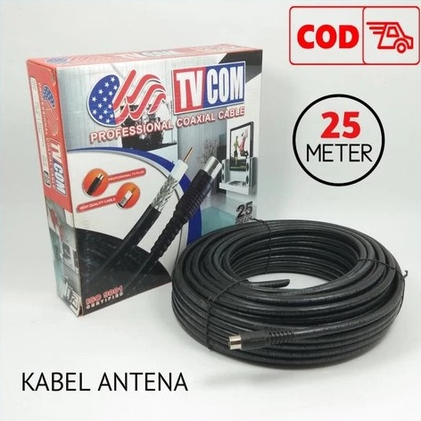 Kabel Antena TV 25 Meter TV COM / Kabel Antena 25m