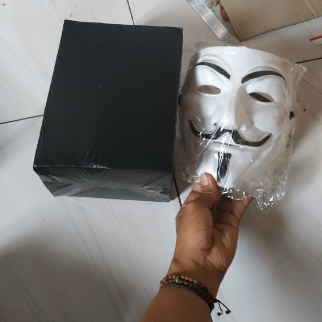 (Gratis Packing BOX) Topeng anonymous topeng hacker topeng mainan anak topeng pesta topeng vendetta