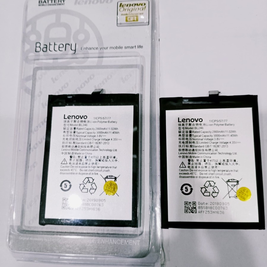 Baterai.Batere.Battery original Lenovo BL246/Viber shot/z90/z920/Z90A4