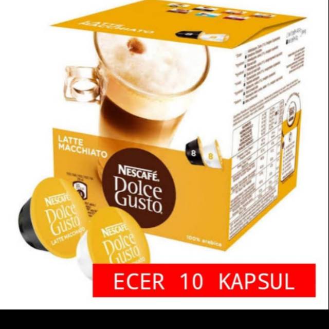 

Nescafe DOLCE GUSTO LATTE MACCHIATO Eceran 5 pasang Kapsul