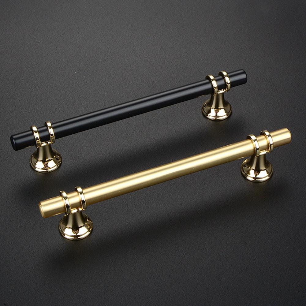 Quinton Gagang Pintu Zinc Alloy Gold Black Dapur Lemari Perbaikan Rumah Shoebox Pullers Pegangan Lemari