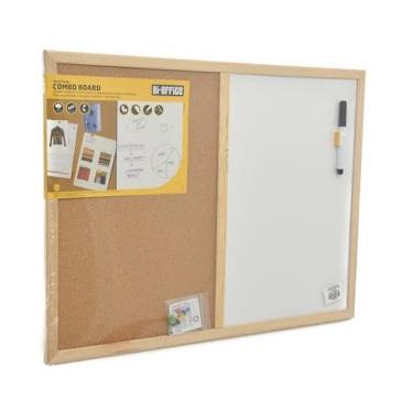 

Bi-silque papan kombinasi uk. 60x45 cm / 2 panel corkboard whiteboard - aman