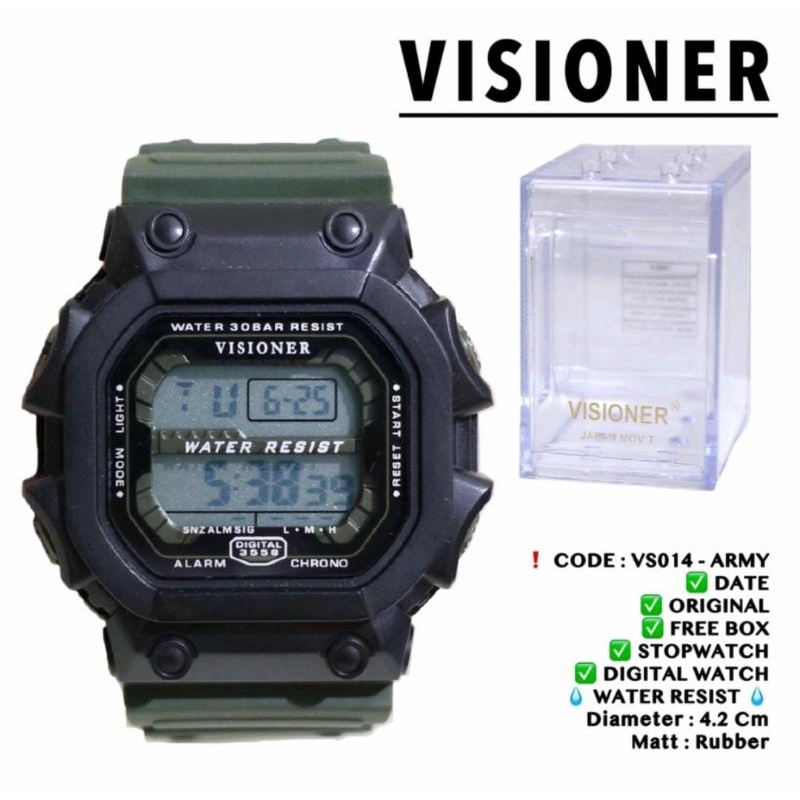 Water Resistant!!! Jam Tangan Visioner Jam Tangan Digital Led Jam Tangan Pria Outdoor Bisa Bayar Ditempat