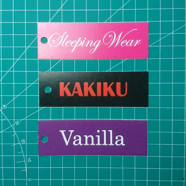 

Hang Tag Label Custom (Persegi Panjang) isi 100 pcs
