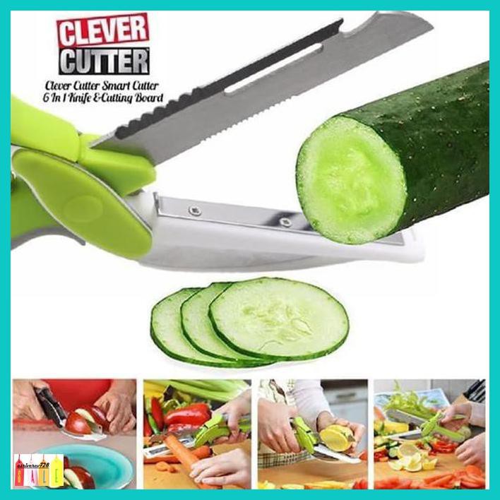 

GNOTOMEP- CLEVER CUTTER PISAU GUNTING PEMOTONG SERBA GUNA 6IN1 -ASLII.