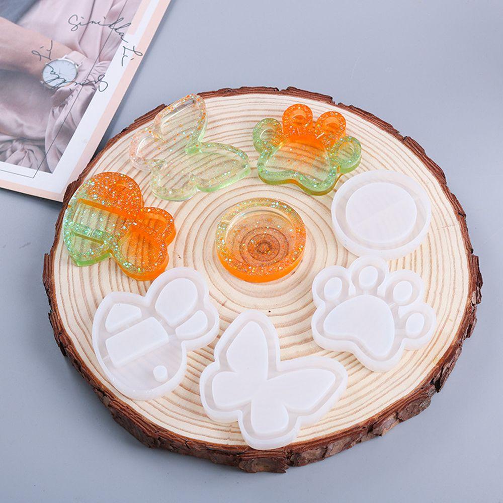 Lily Shaker Resin Cetakan DIY Kerajinan Membuat Perhiasan Alat Liontin Kristal Gantungan Kunci Cetakan