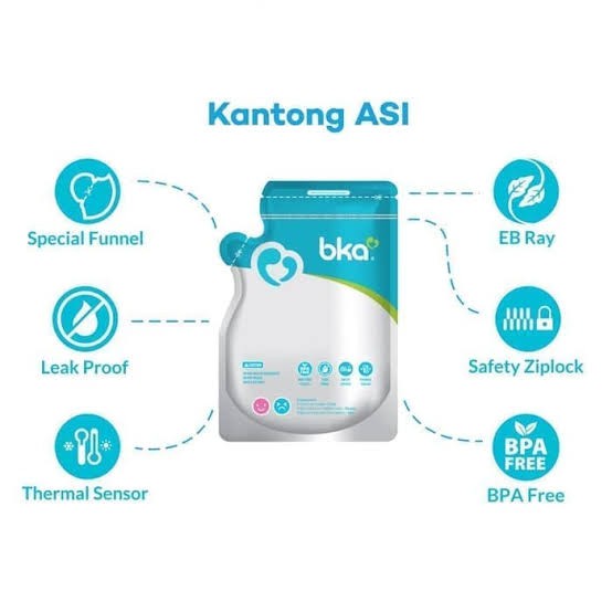 Kantong Asi Merk BKA 120ml isi 30pc - BKA Breastmilk Storage 120ml - Kantong Susu Ibu Menyusui