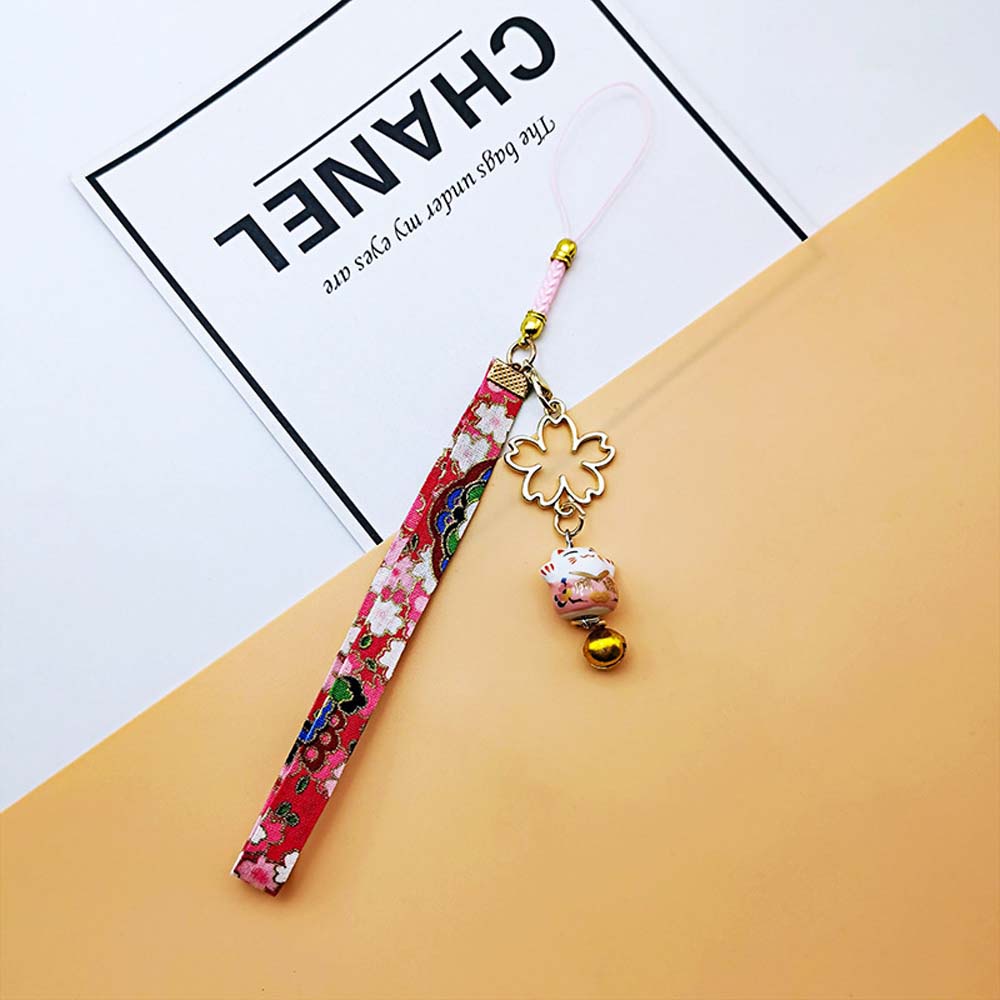 QUINTON Cute Mobile Phone Strap Gift for Women Mobile Phone Accessories Mobile Phone Lanyard Anti-Lost For Mobile Phone Case Cat Hanging Cord Hang Rope Bell Cell Phone Lanyard/Multicolor