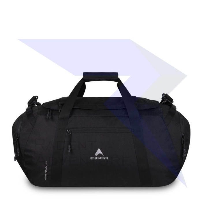 Tas Traveling EIGER1989 HOMETOWN 50 DUFFLE Black 91000 5779 Original BDG KEREN AWET