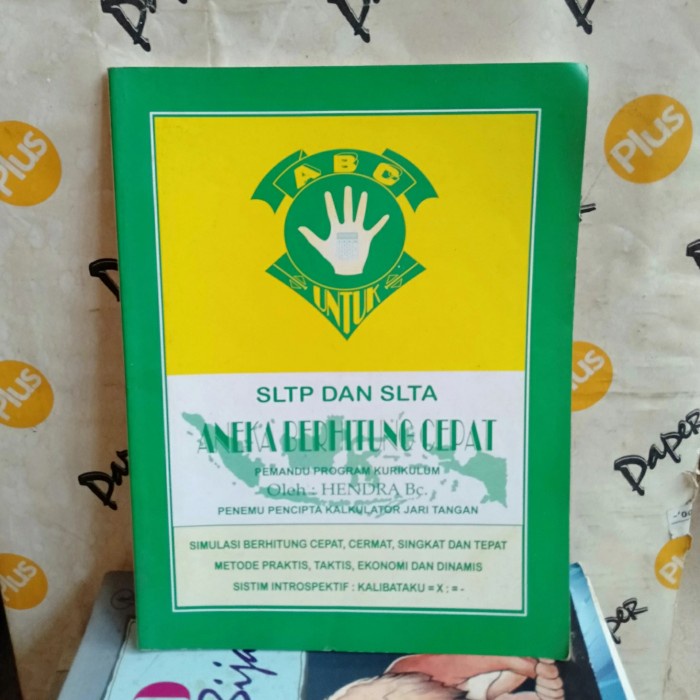 ORI BUKU SLTP DAN SLTA ANEKA BERHITUNG CEPAT PEMANDU PROGRAM KURIKULUM