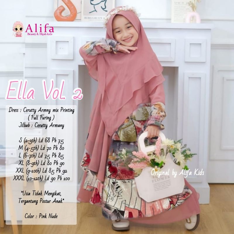 ELLA SET KIDS, SETELAN DRESS MEWAH
