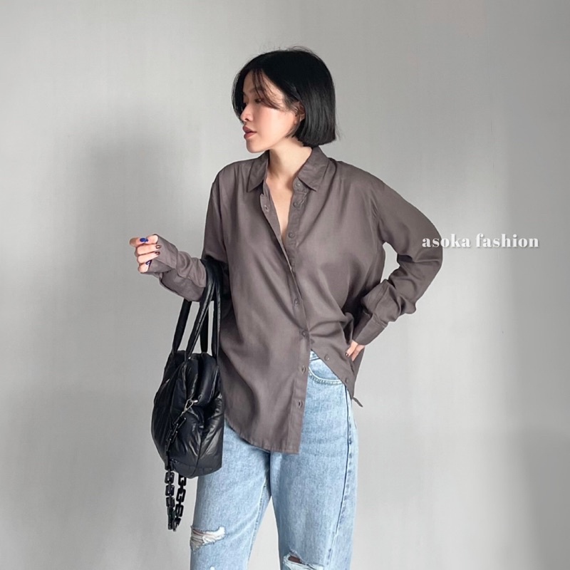 ASOKA Clair Shirt 336 - Kemeja Rayon Loose - Basic Shirt