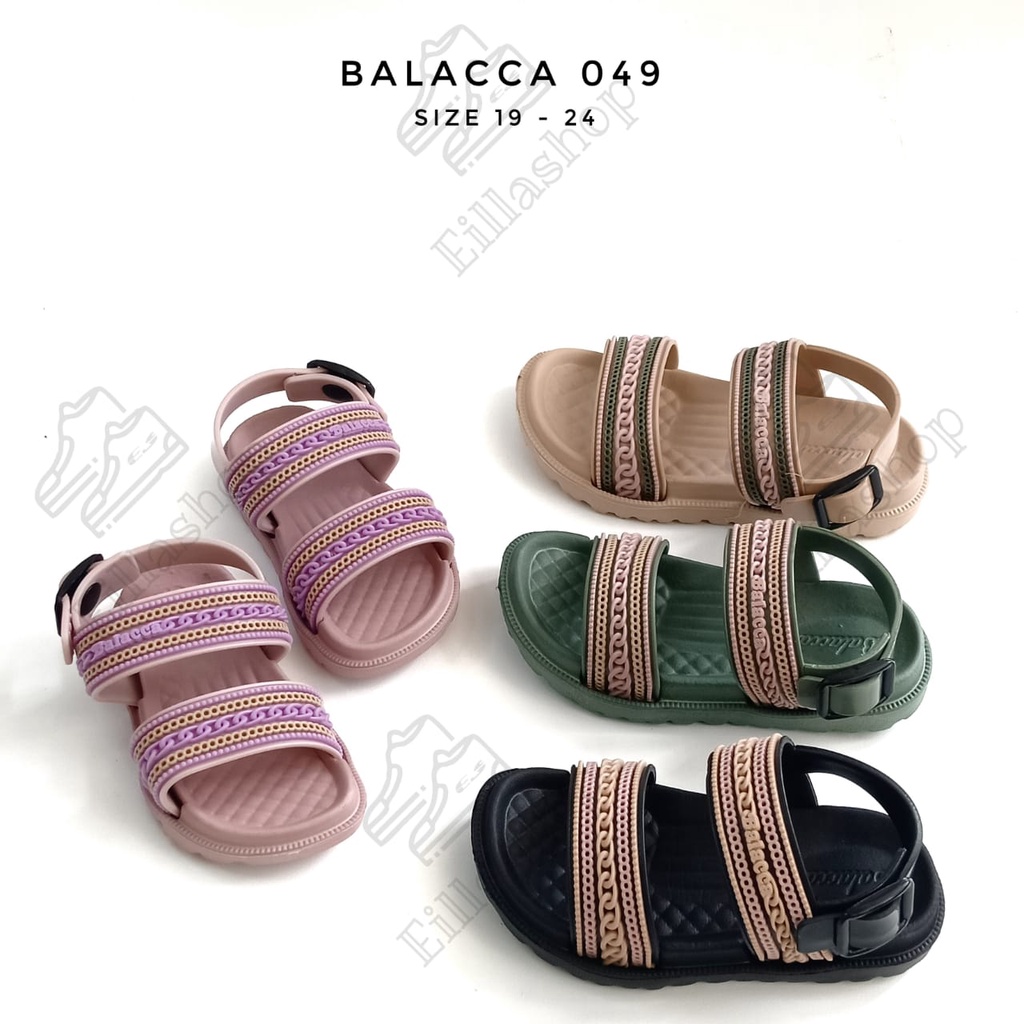 Sandal Anak Perempuan Tali belakang Lentur Modis Fashionable BALACCA 049 motif ANYAM